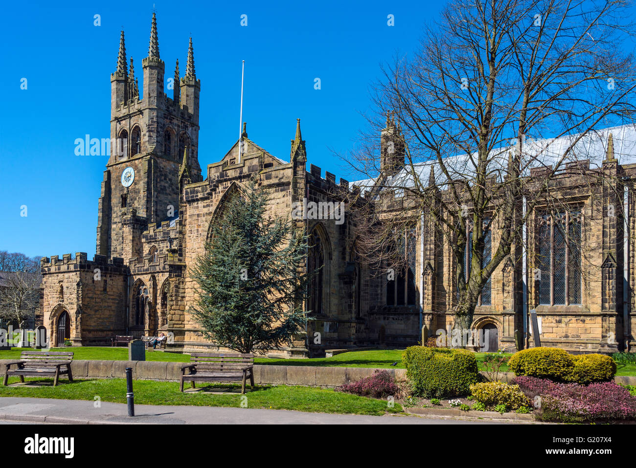 Tideswell Parish Church, Tideswell, Derbyshire Stock Photo