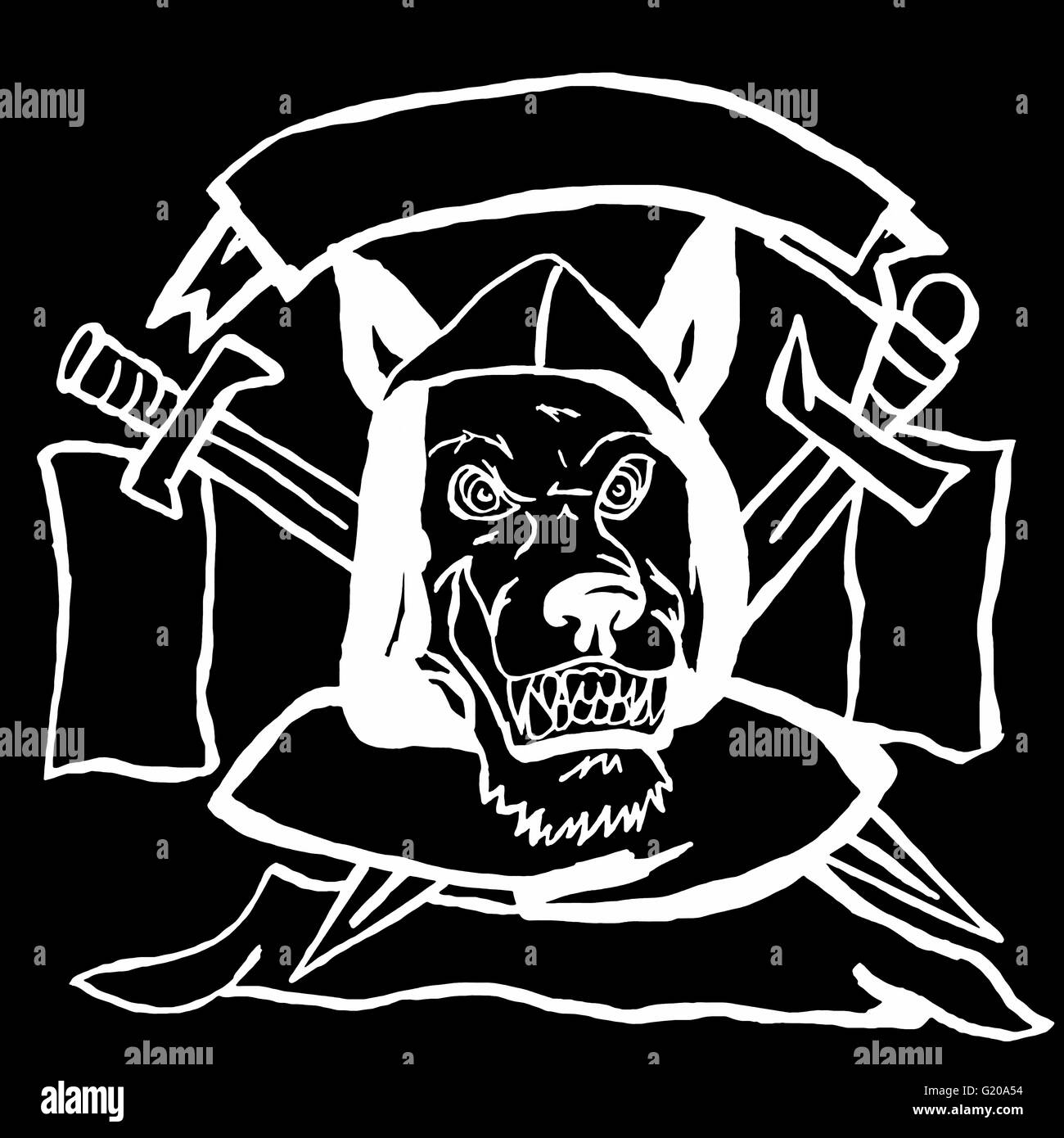 Wolf with hood Stock Photo Alamy