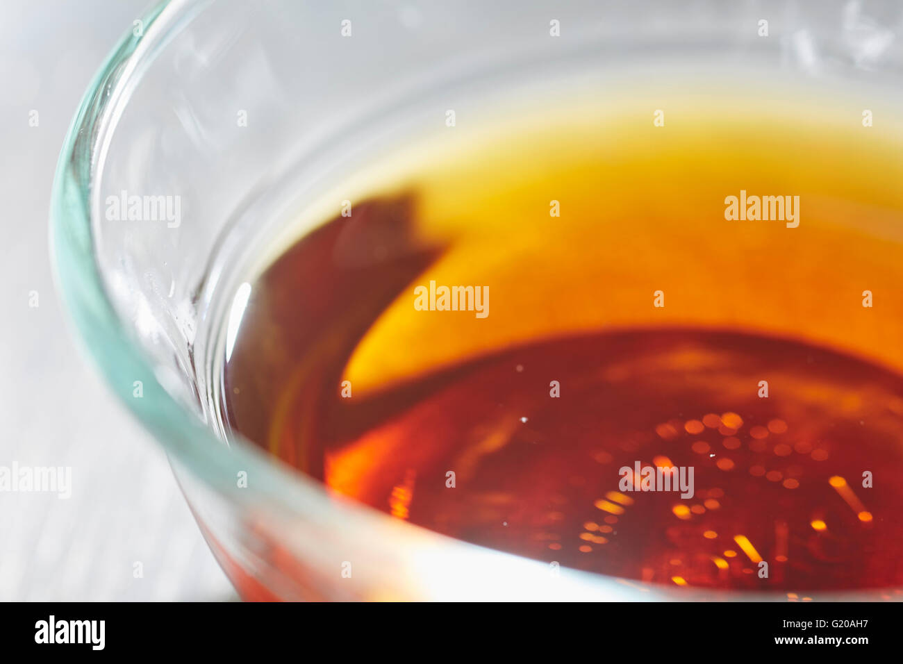 A dish of fermented fish sauce, a common condiment in Thai and