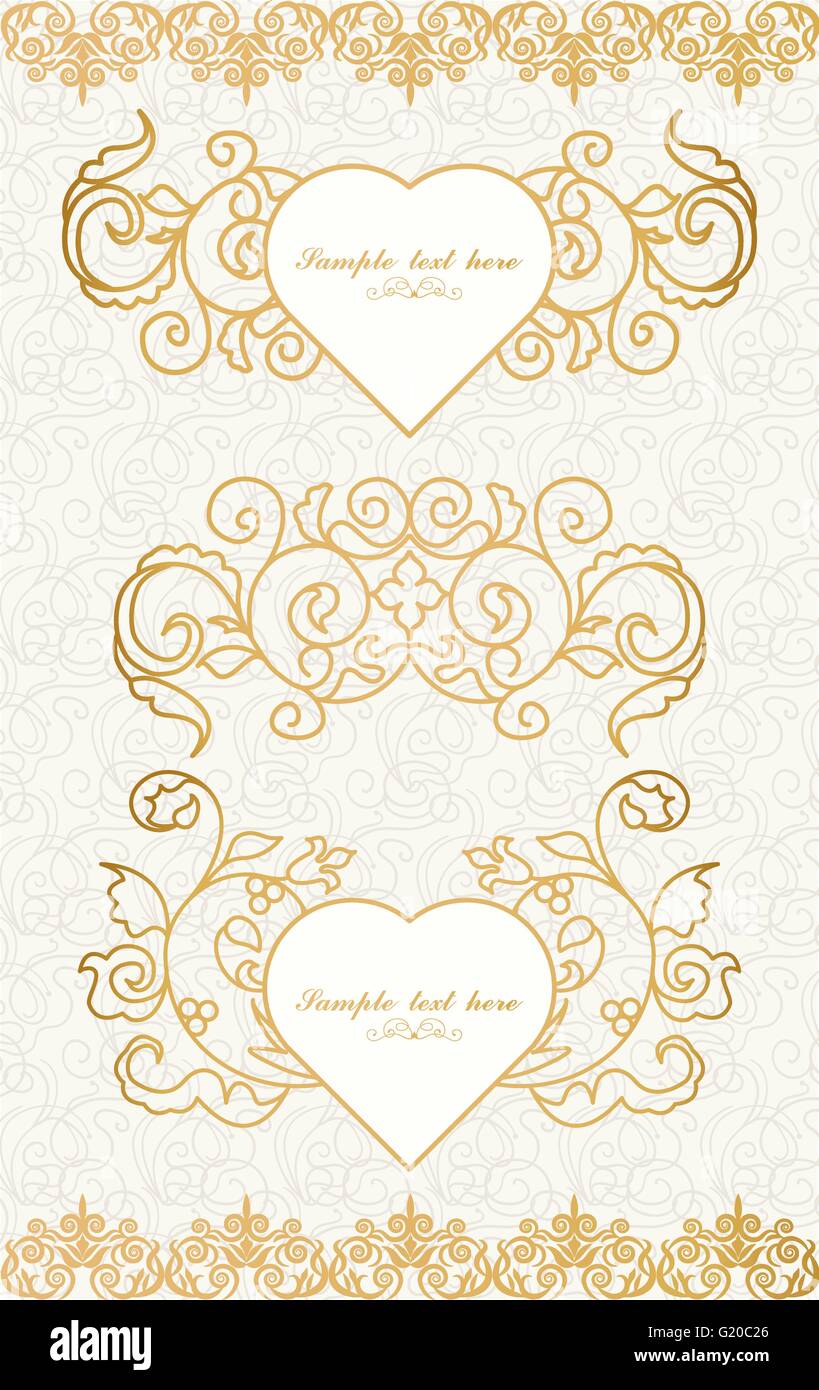 Calligraphic elements vintage set . Vector frame ornament Stock Vector ...