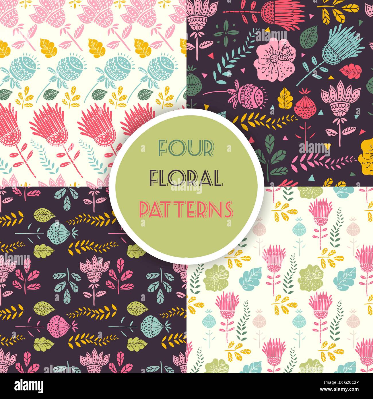 seamless floral pattern Stock Vector Image & Art - Alamy