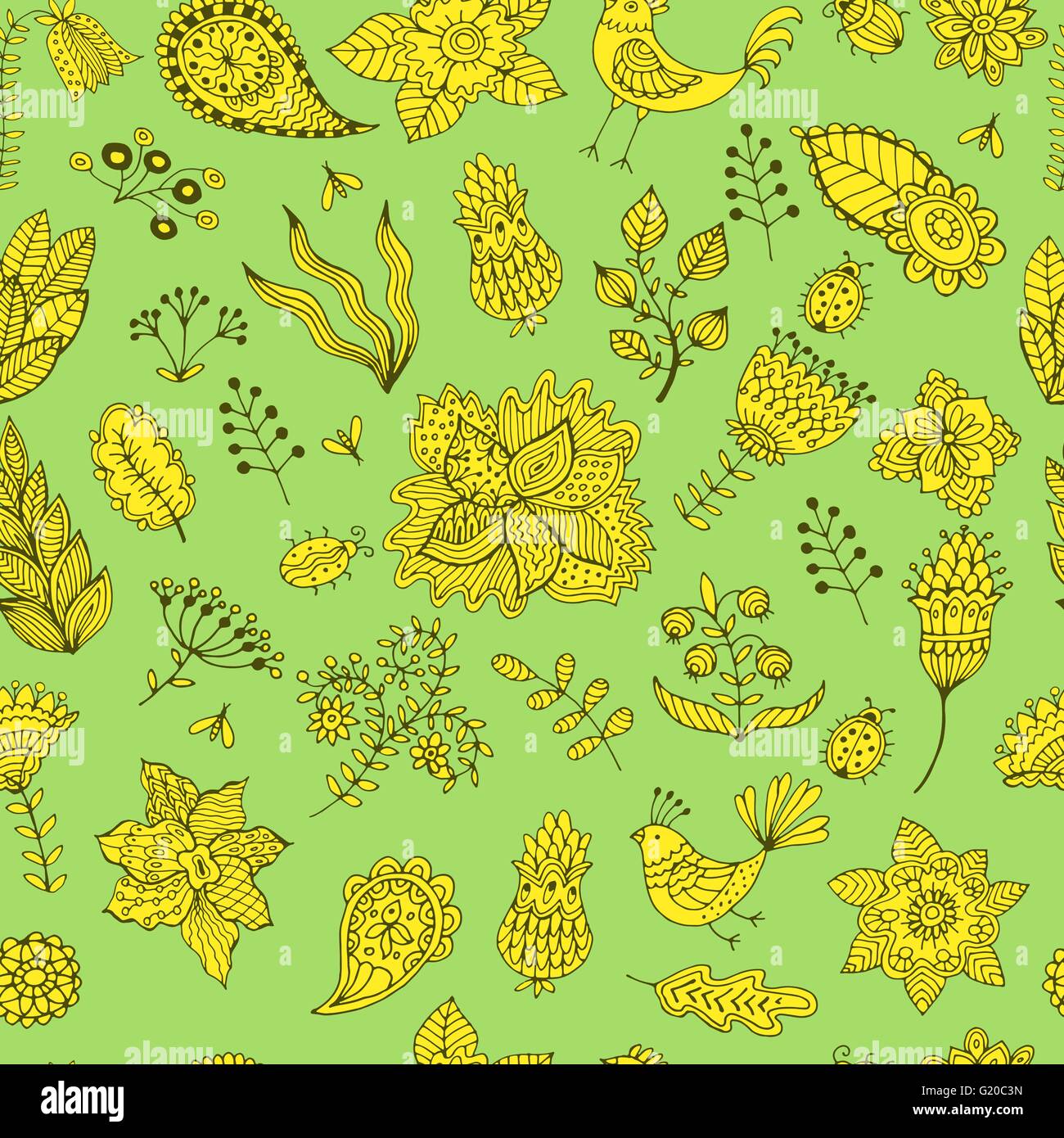 seamless floral pattern Stock Vector Image & Art - Alamy