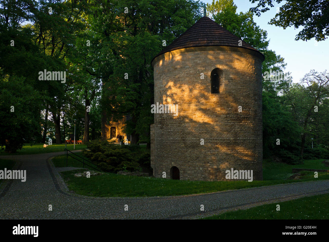 Cieszyn, romanesque St. Nicholas' Chapel, a rotunda from the 11th century, one of the oldest buildings in Poland. Stock Photo
