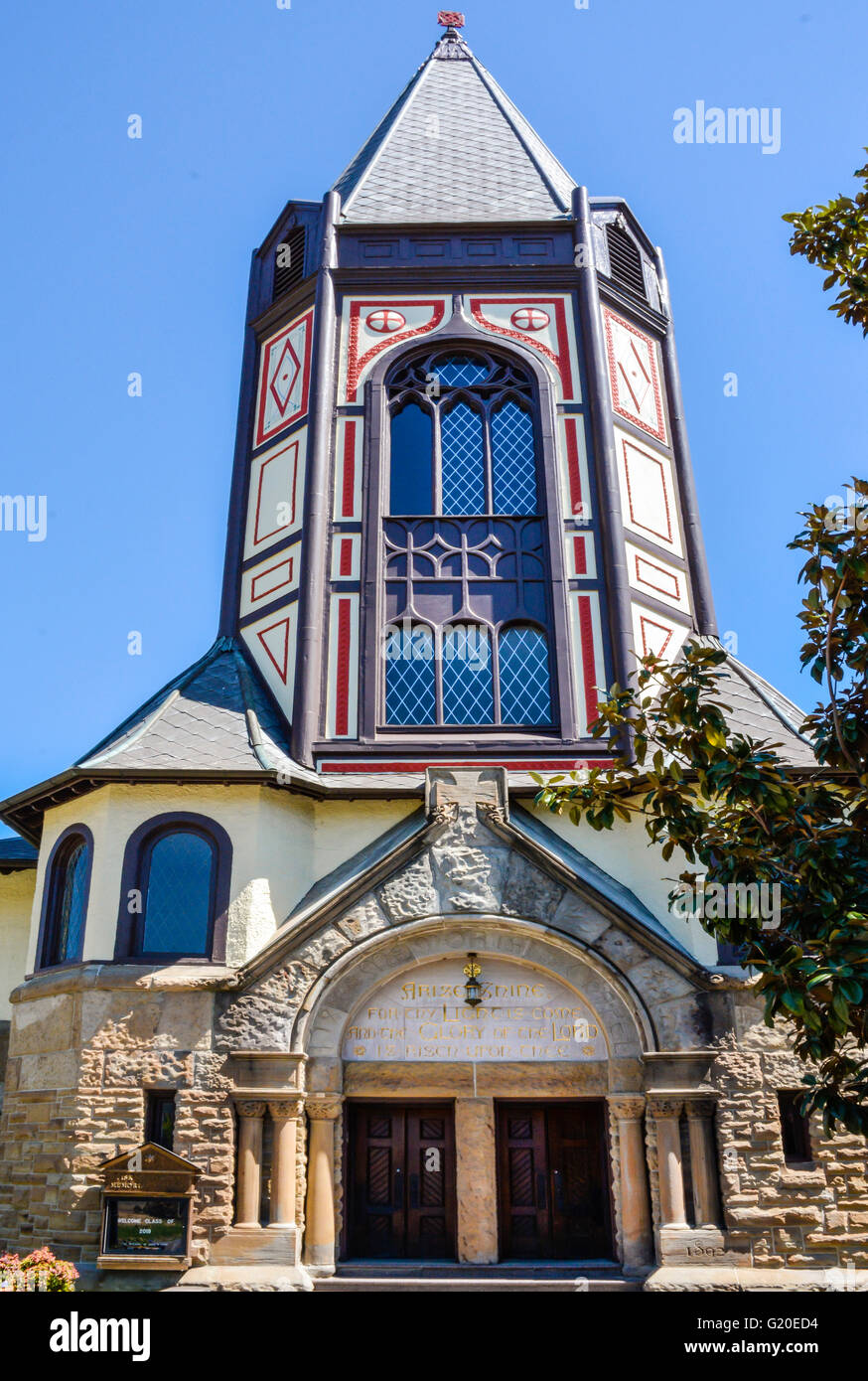 The Fisk University memorial Chapel, built in 1892 is home to the Fisk Jubilee Singers, Nashville, TN Stock Photo