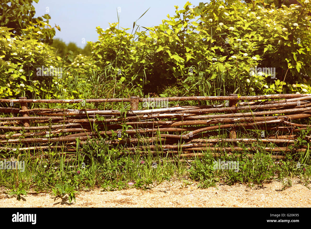 Willow weave fence hires stock photography and images Alamy
