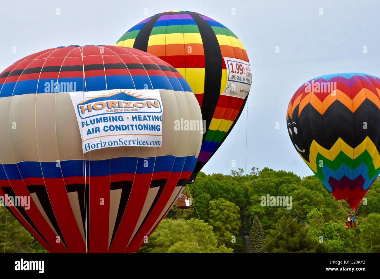 The annual hot air balloon festival during preakness in Elkridge, Maryland Stock Photo