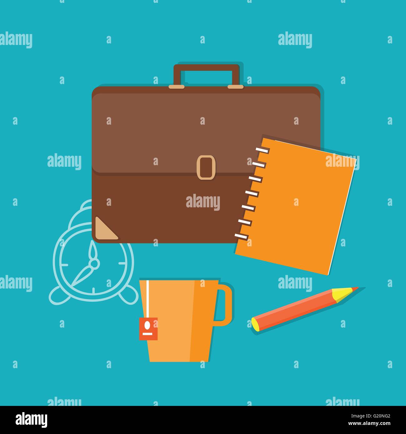 Flat design vector icons of education - eps10 Stock Vector Image & Art ...