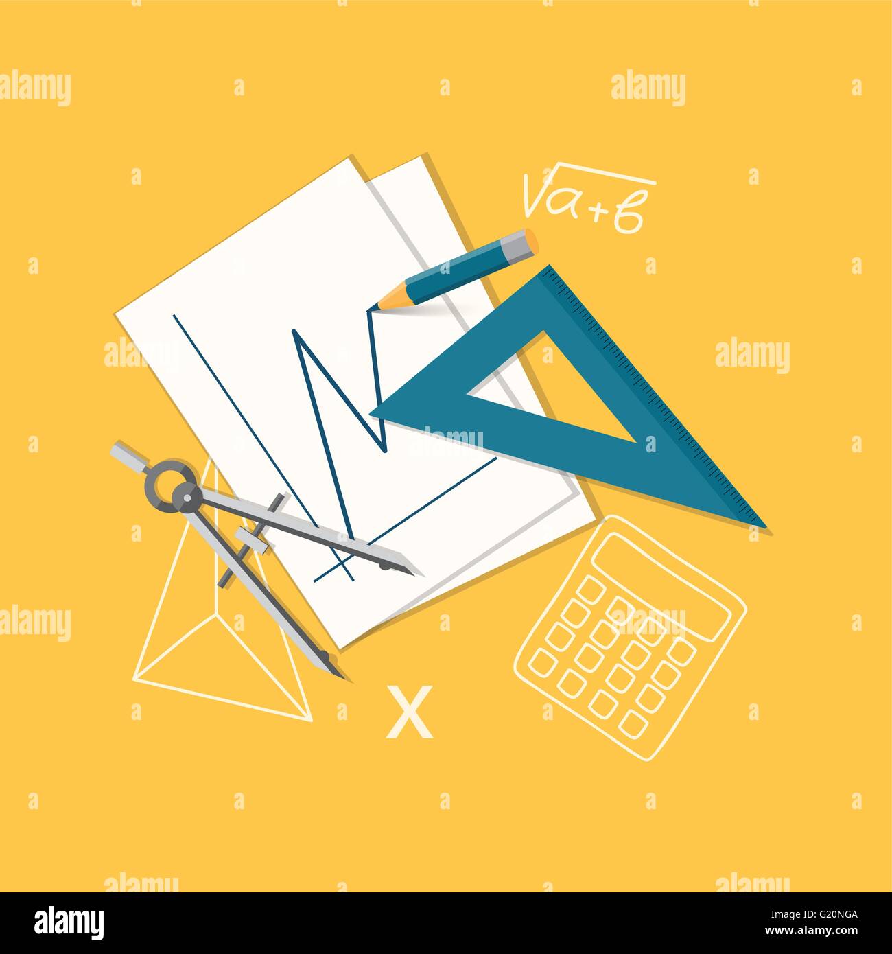 Flat vector design of content for education, business - eps10 Stock ...