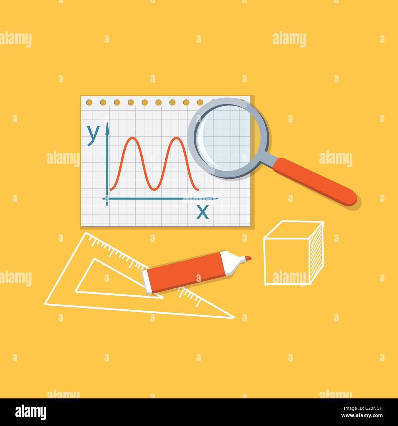 Flat design vector icons of education - eps10 Stock Vector Image & Art ...