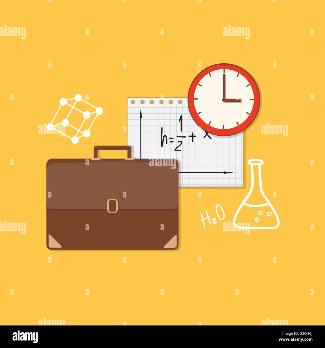 Flat design vector icons of education - eps10 Stock Vector Image & Art ...