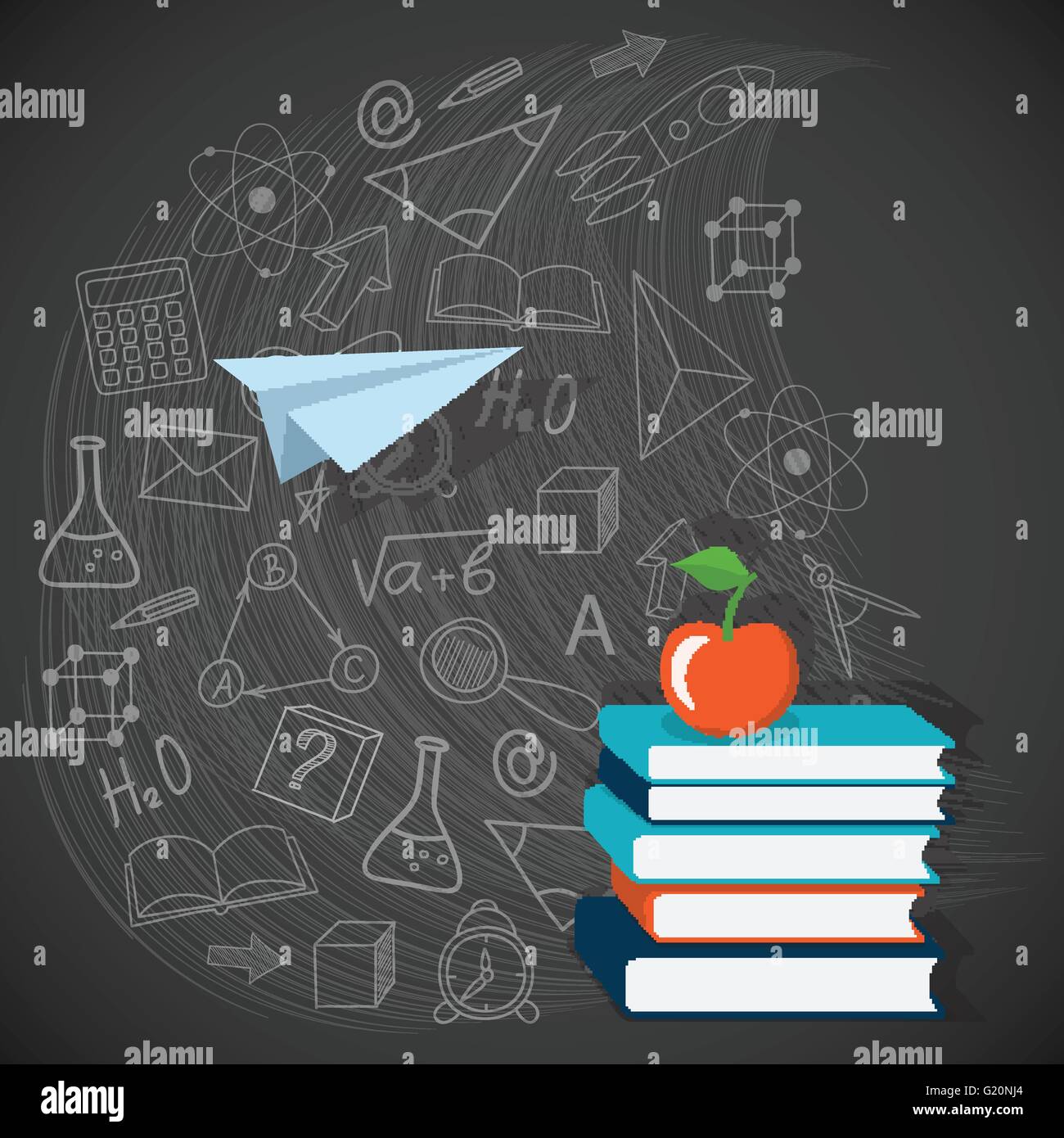 Flat design modern vector illustration concept of school, university ...