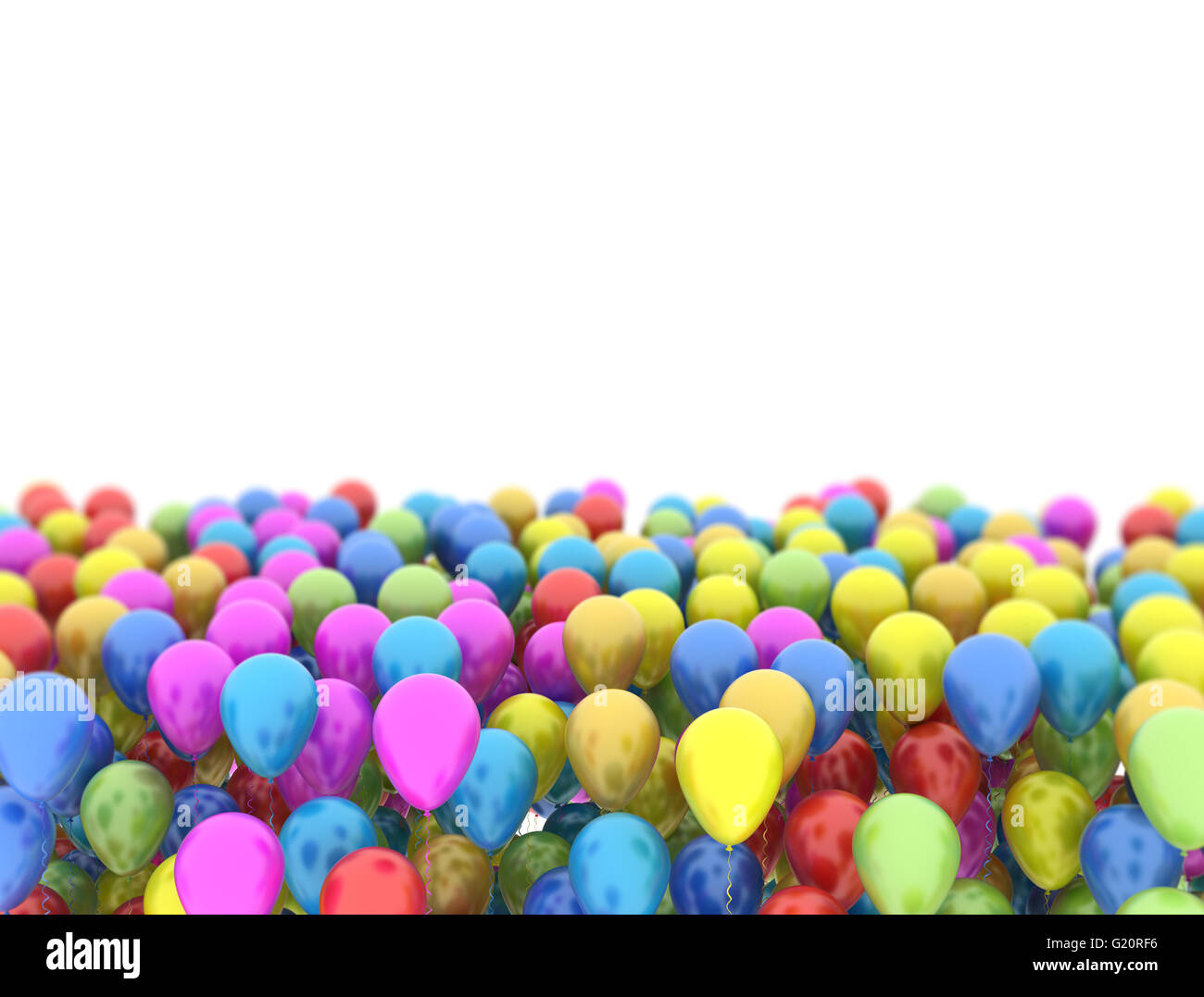 Colorful balloons isolated on white background Stock Photo - Alamy
