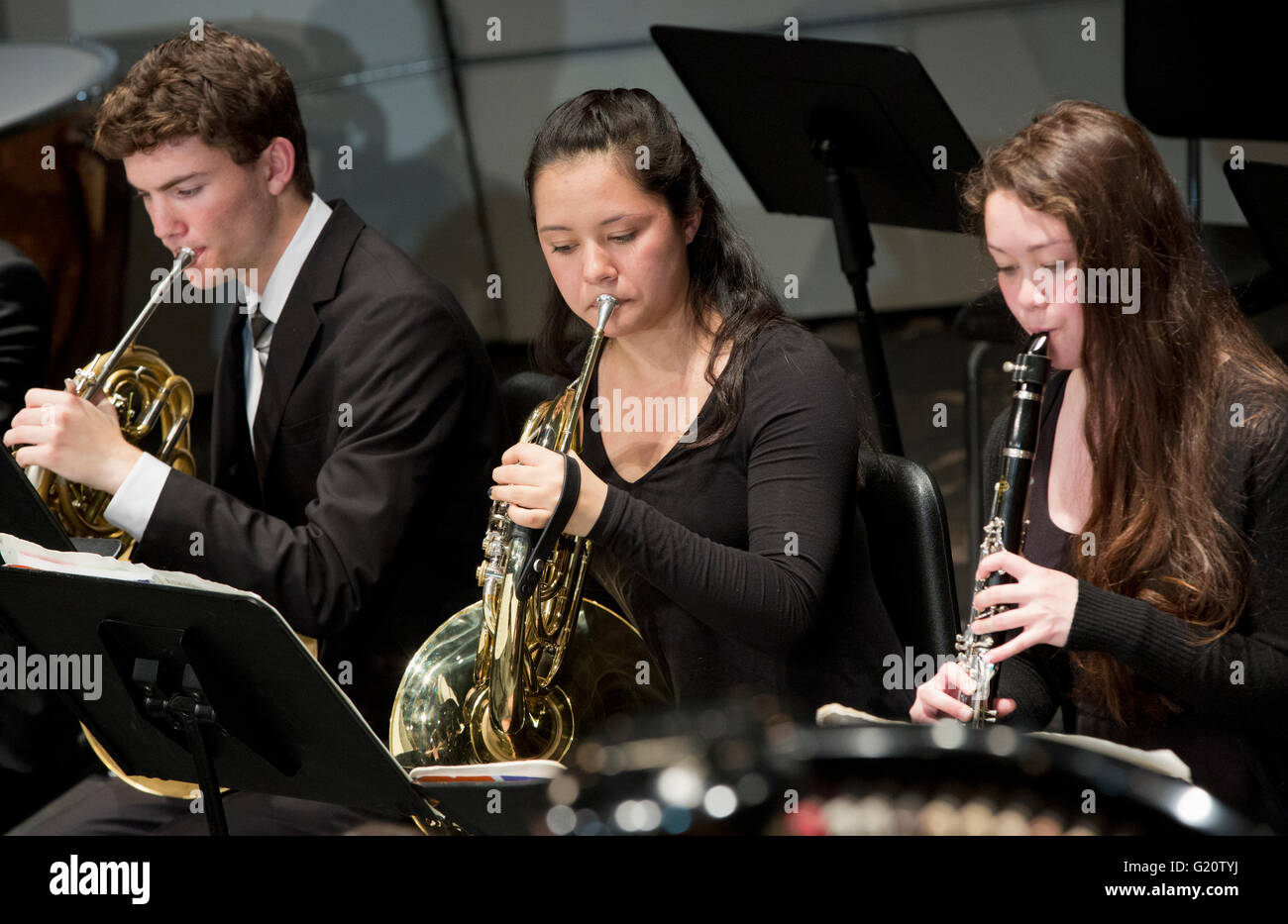 High School student orchestra Stock Photo Alamy