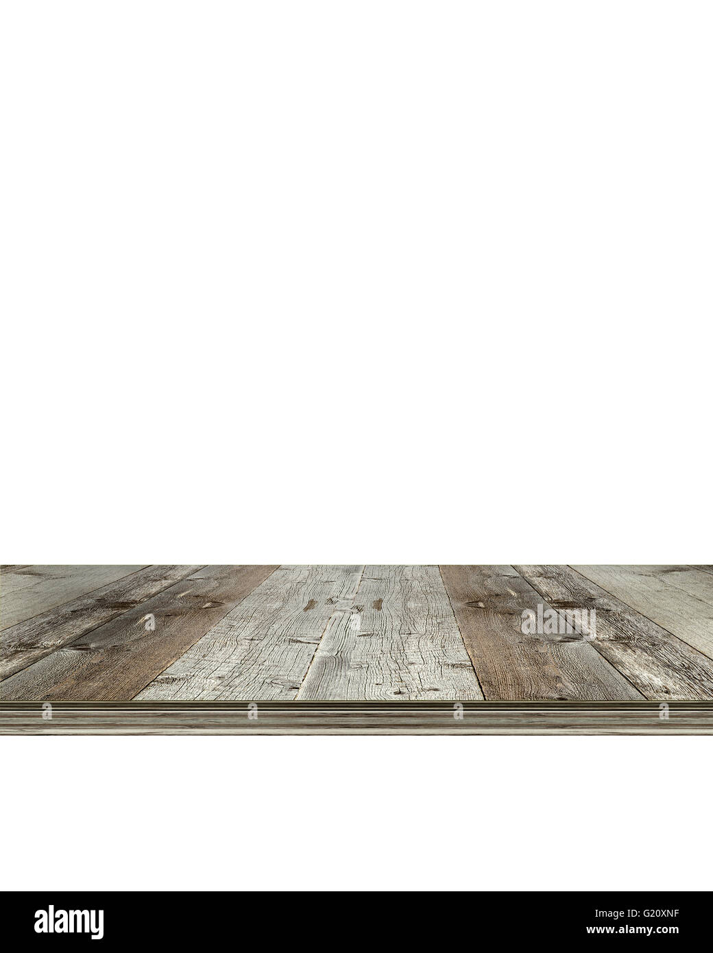 old wood table top with white background Stock Photo Alamy