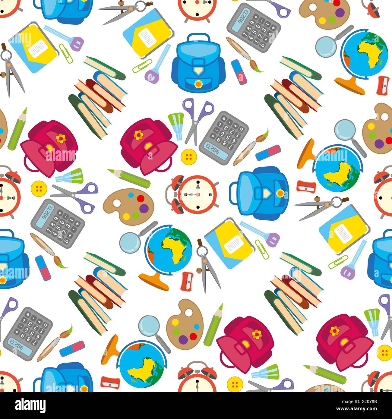 school seamless pattern on white background Stock Vector Image & Art ...
