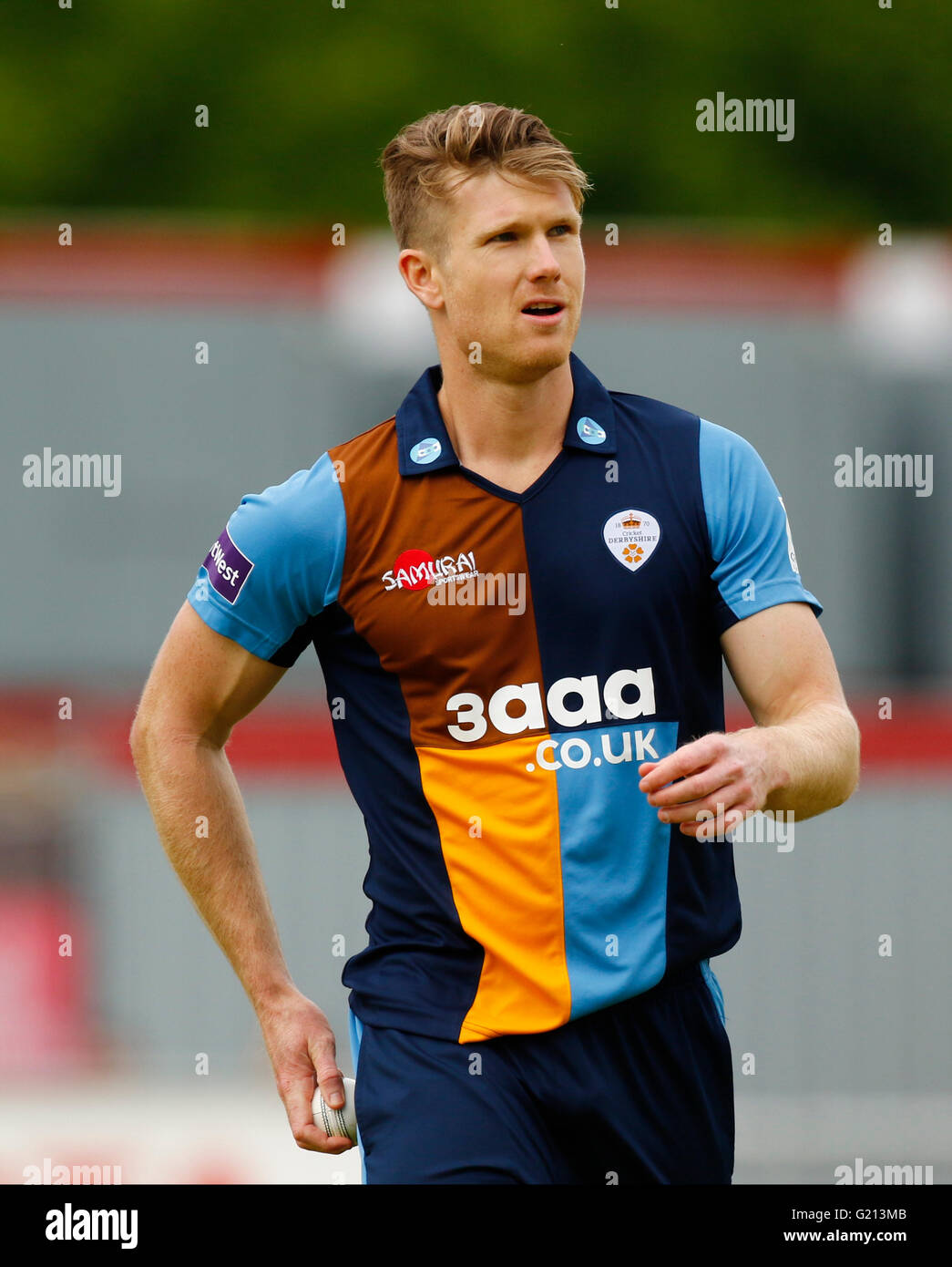 Old Trafford, Manchester, UK. 21st May, 2016. Natwest T20 Blast. Lancashire Lightning versus Derbyshire Falcons. Derbyshire Falcons all-rounder James Neesham. The New Zealand test player made his T20 debut today, having signed up for the 2016 T20 Blast season. Credit:  Action Plus Sports/Alamy Live News Stock Photo