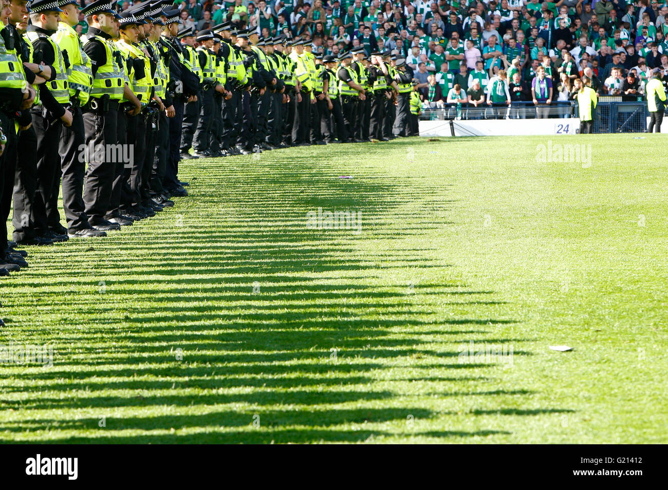 Hamden Park, Glasgow, Scotland. 21st May, 2016. Scottish Cup Final. Rangers  versus Hibernian. Hibernian's Martin Boyle (17) Celebrating their Scottish  Cup win against Rangers Cup after their 3-2 win Credit: Action Plus