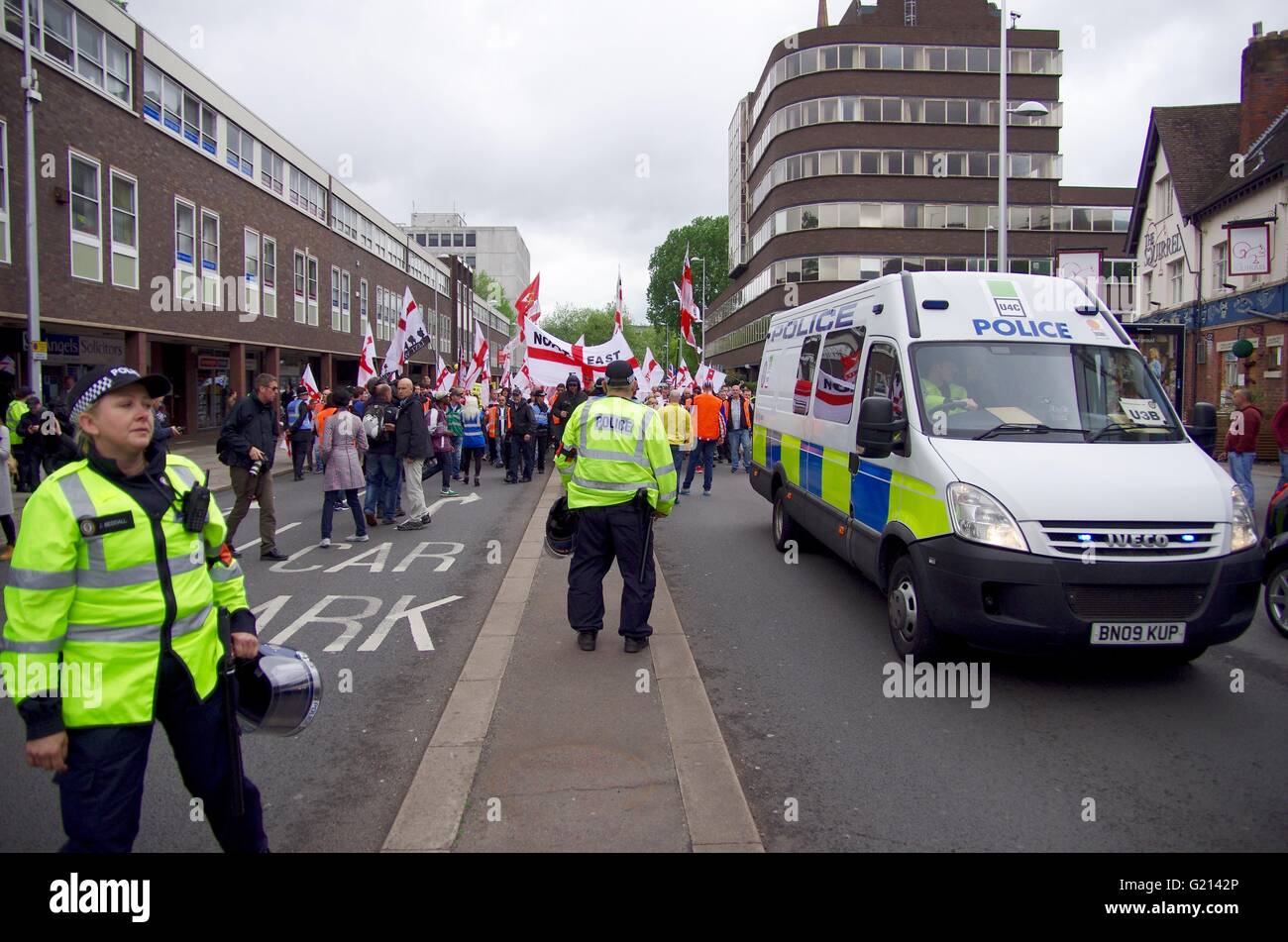 Conventry. UK. 21st May, 2016. The English Defence League (EDL) staged ...