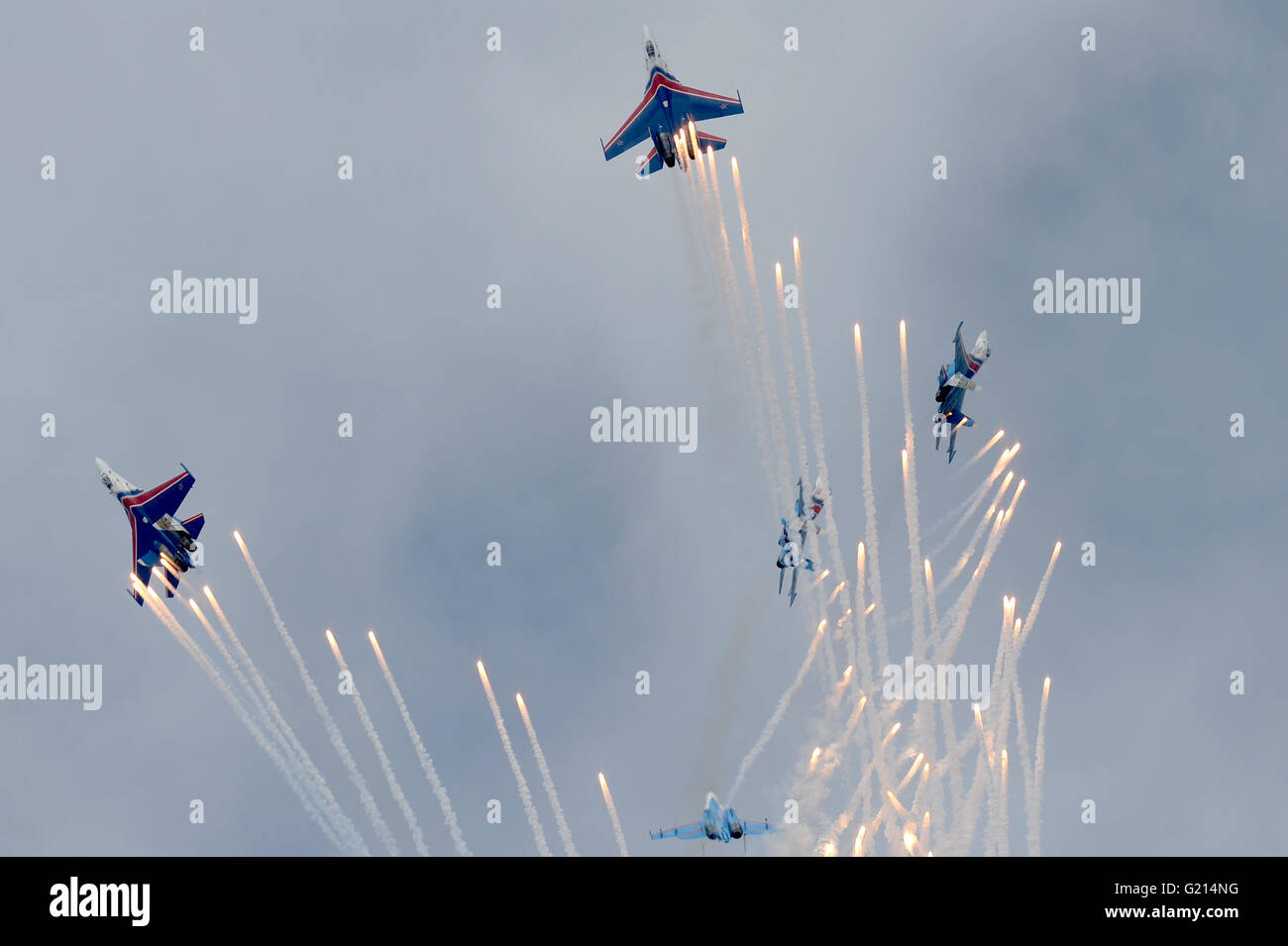 Kubinka, Russia. 21st May, 2016. Russian jet fighters MiG-29 of the ...