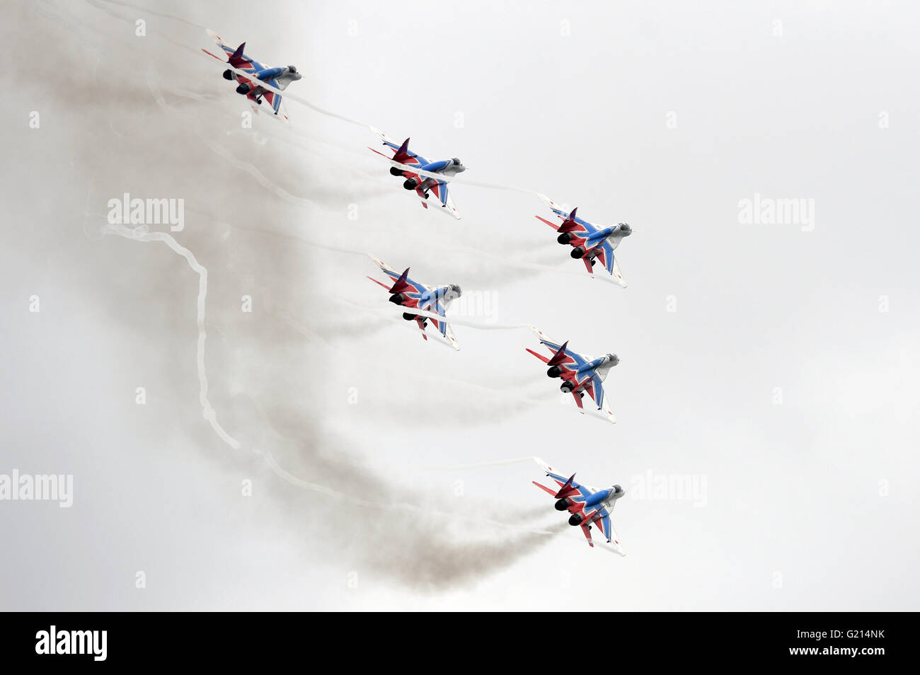 Kubinka, Russia. 21st May, 2016. Russian jet fighters MiG-29 of the ...