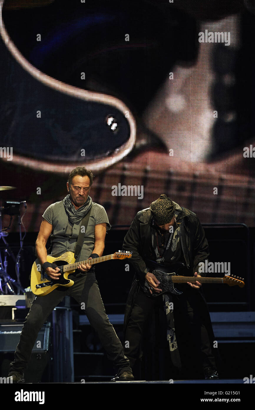 Madrid, Madrid, Spain. 21st May, 2016. Bruce Springsteen, Steve Van