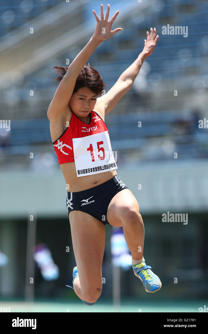 Kumagaya Sports Culture Park Athletics Stadium Saitama Japan 21st May 16 Kaede Miyasaka May 21 16 Athletics The 58th East Japan Industrial Athletics Championship Women S Triple Jump Final At Kumagaya
