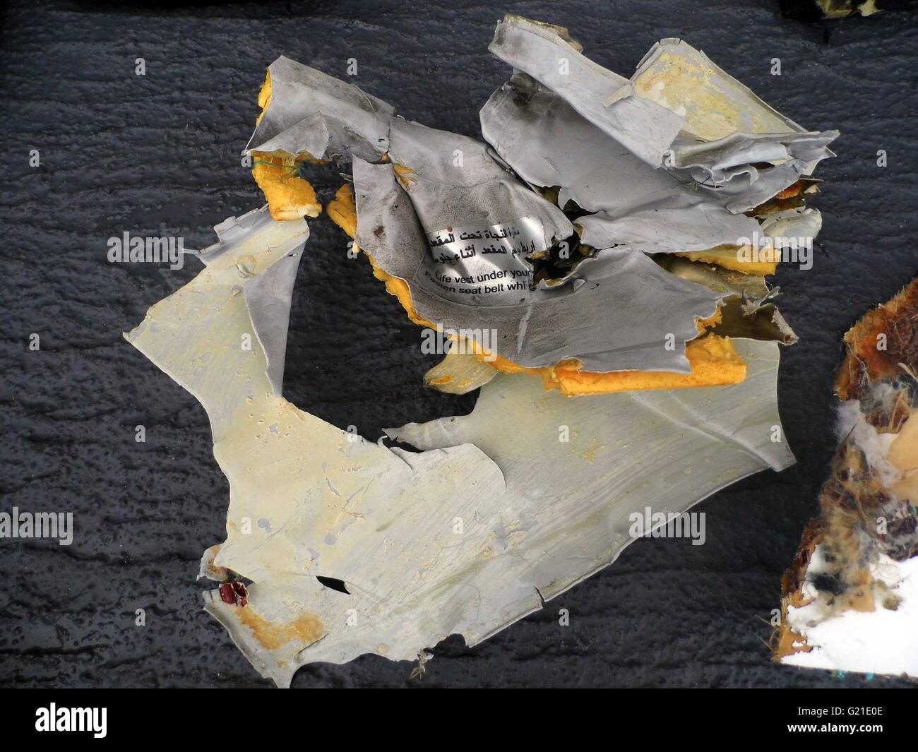 Pieces Of Wreckage From Egyptair Flight 804 Recovered From The Mediterranean Sea By The Egyptian Armed Forces May 21 2016 The Airbus A320 Carried 56 Passengers And 10 Crew Members Crashed Into