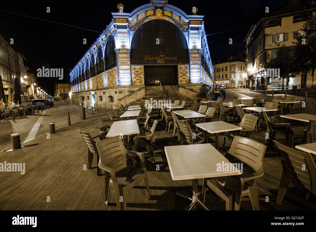Albi : The covered market Stock Photo