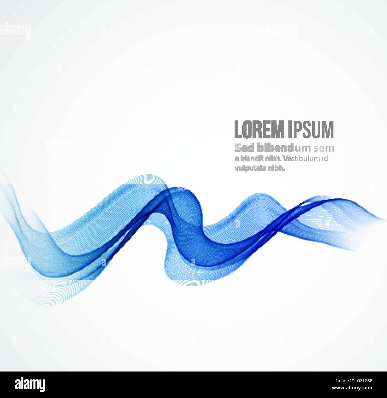 Abstract vector wave background. Blue smoke wave. Blue wave background ...