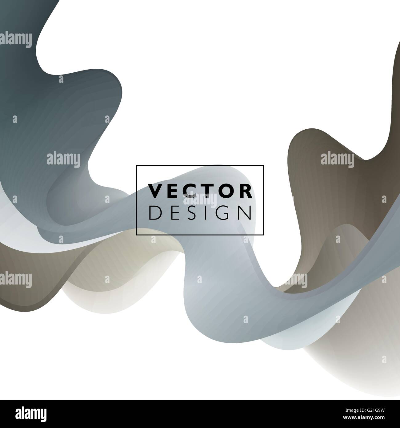 Abstract smooth color wave vector. Curve flow purple motion ...