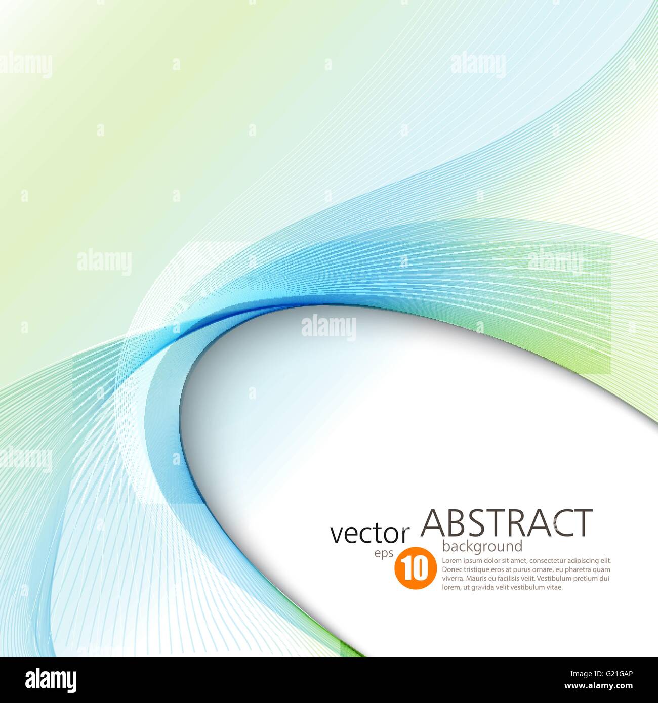 Abstract color wave design element. Blue and green wave Stock Vector ...