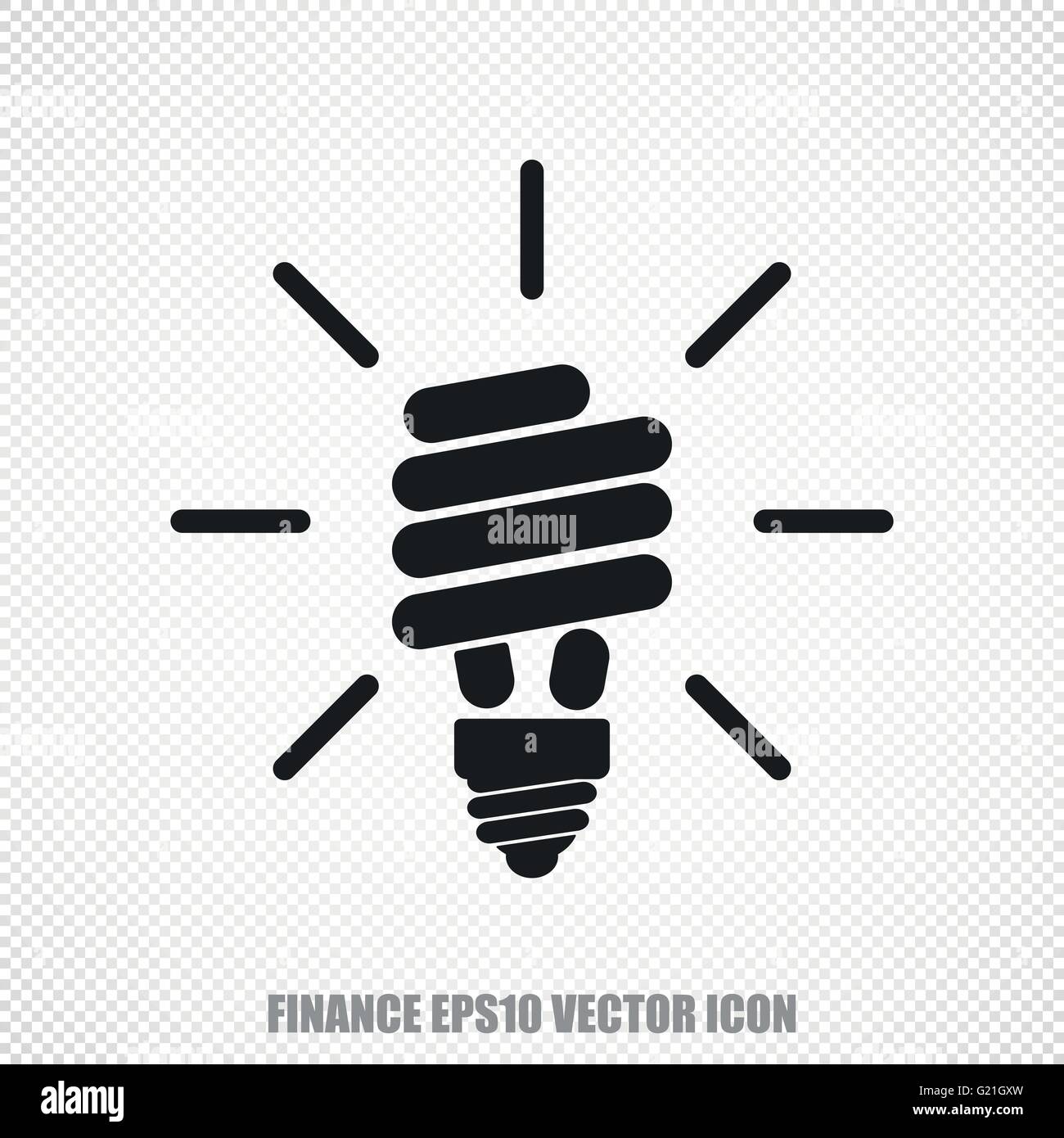Business vector Energy Saving Lamp icon. Modern flat design Stock ...