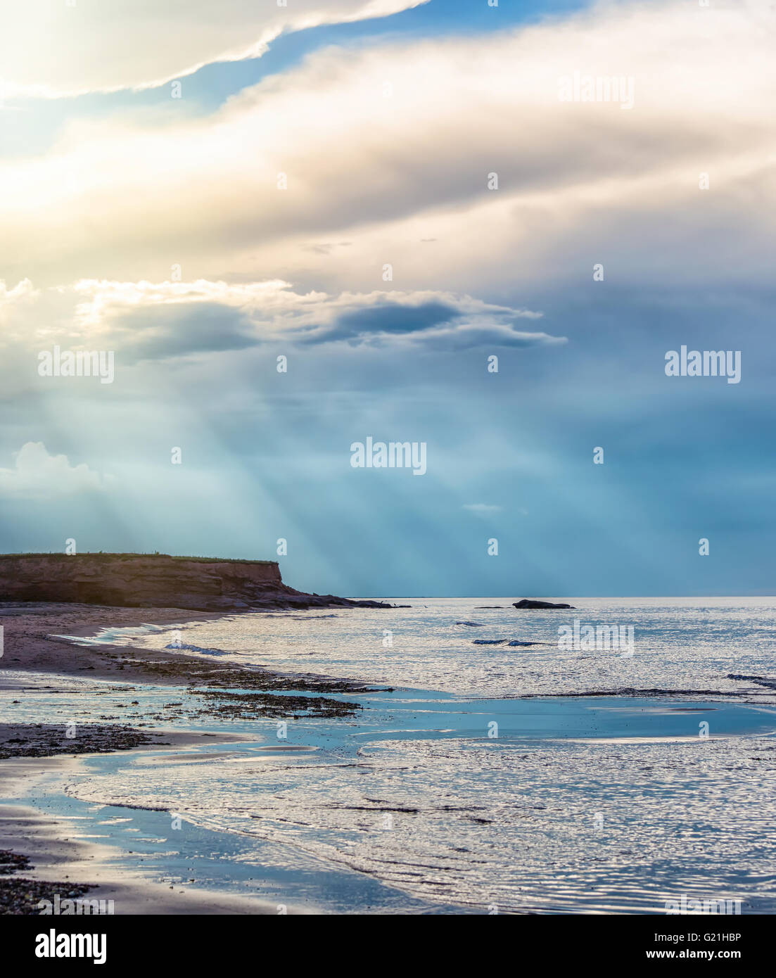 Empty dusk beach hi-res stock photography and images - Alamy