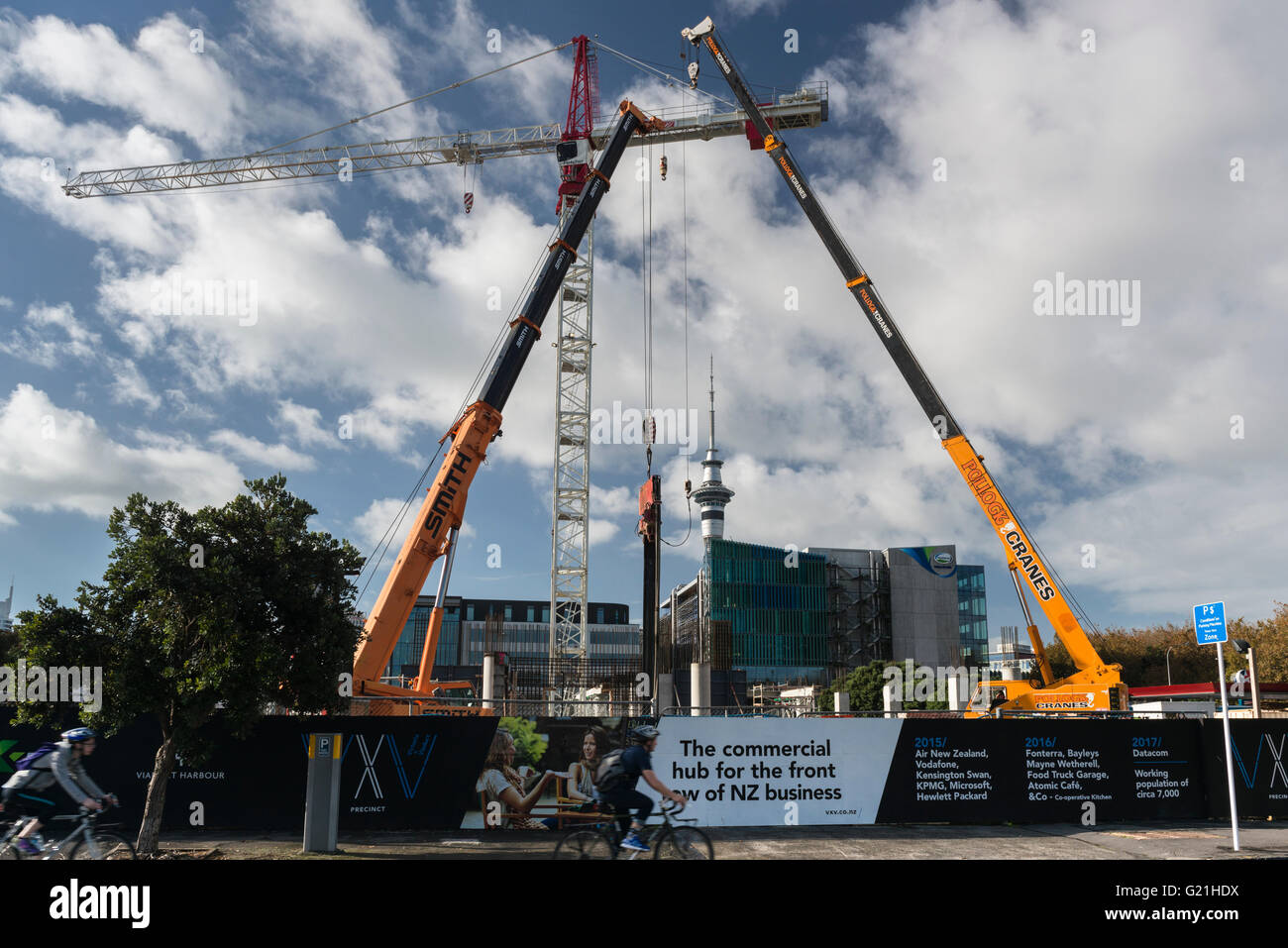 Auckland, the city of cranes! Record number of cranes working on the