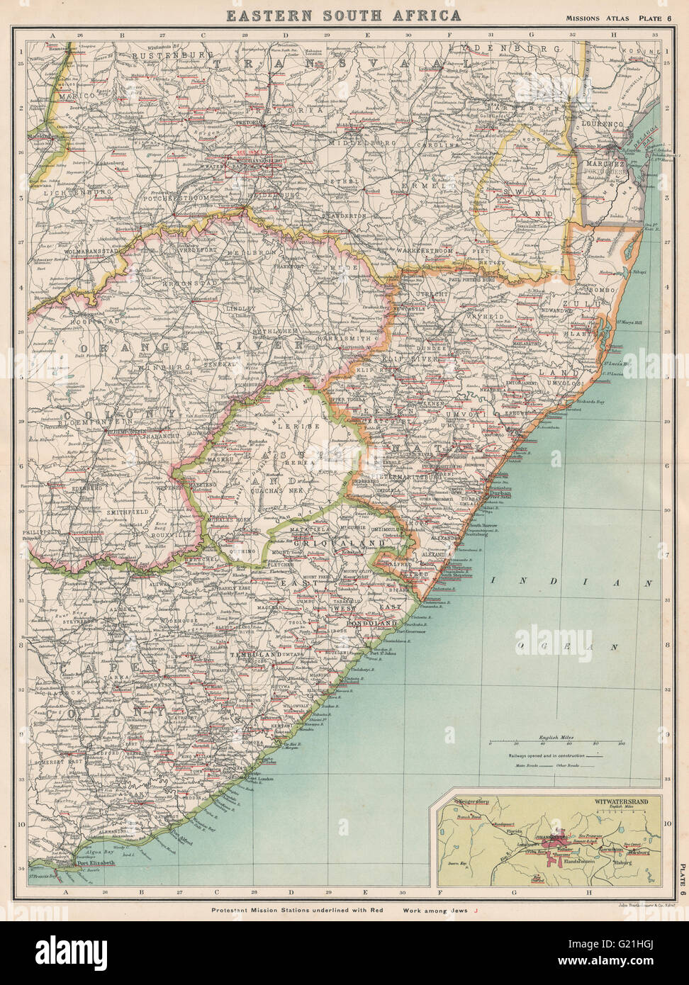 EASTERN SOUTH AFRICA PROTESTANT MISSIONS Natal Orange River Colony Cape ...