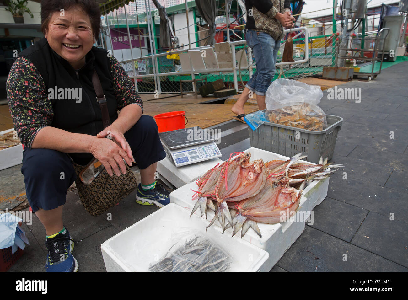 Fresh Fish market in Aberdeen Hong Kong Stock Photo Alamy
