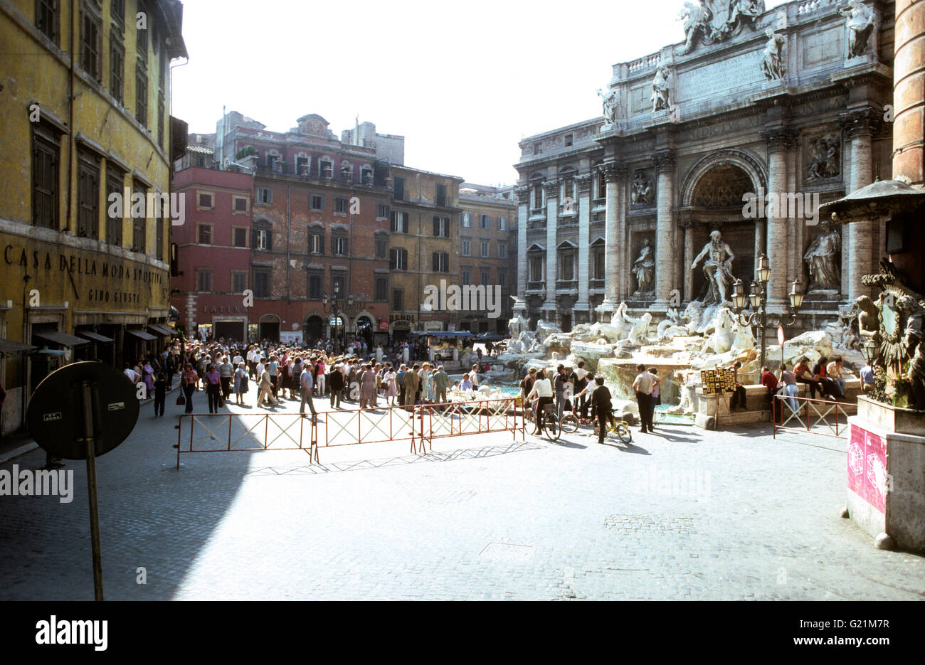 Trevi Fountain in Trevi district in Rome Stock Photo