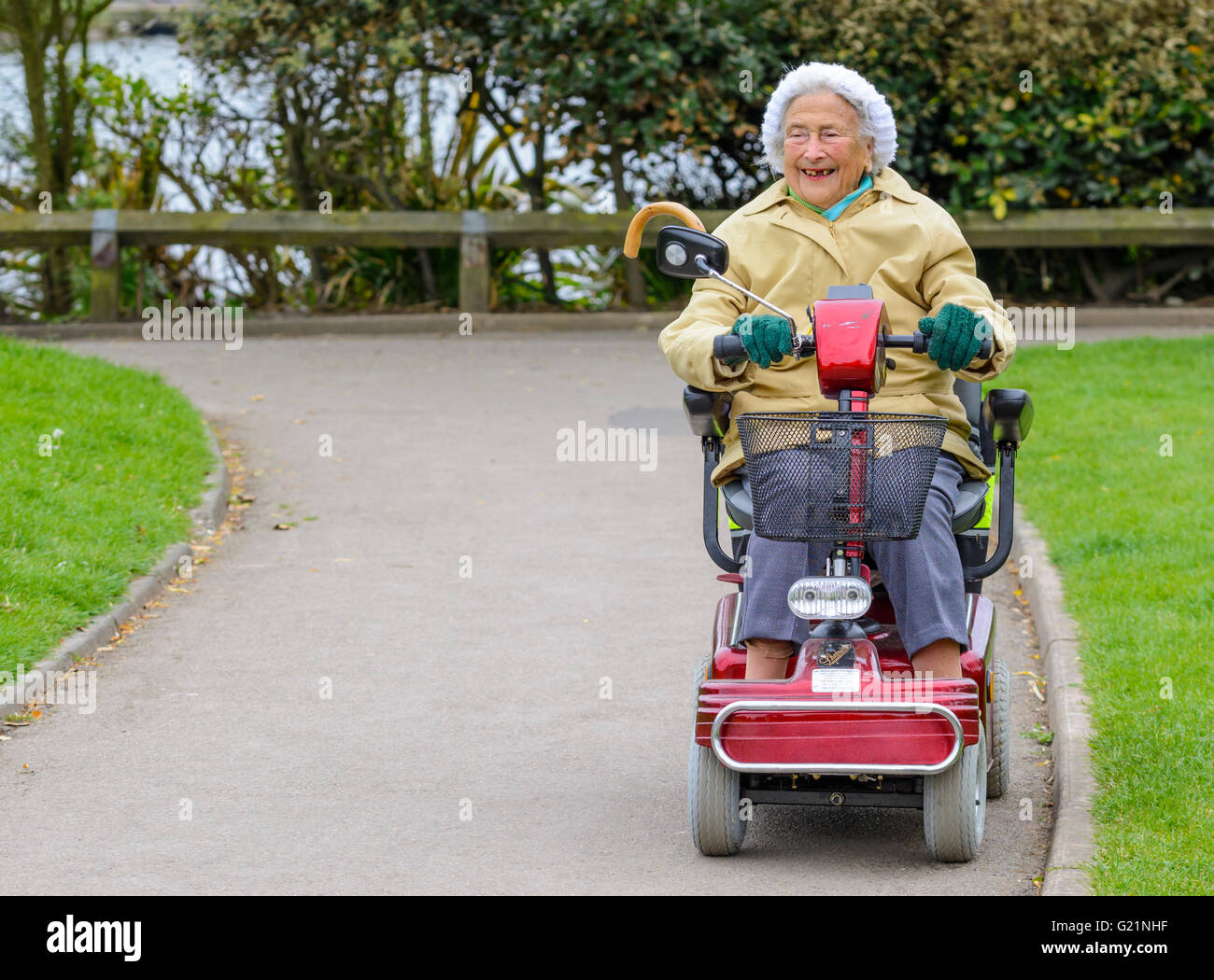 Mose synonymordbog Peep Old lady riding mobility scooter hi-res stock photography and images - Alamy