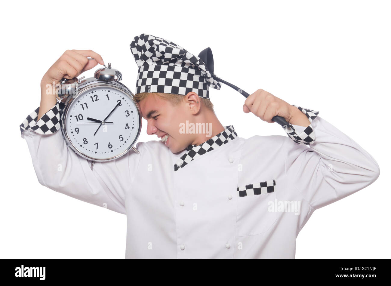 Funny cook isolated on white Stock Photo - Alamy