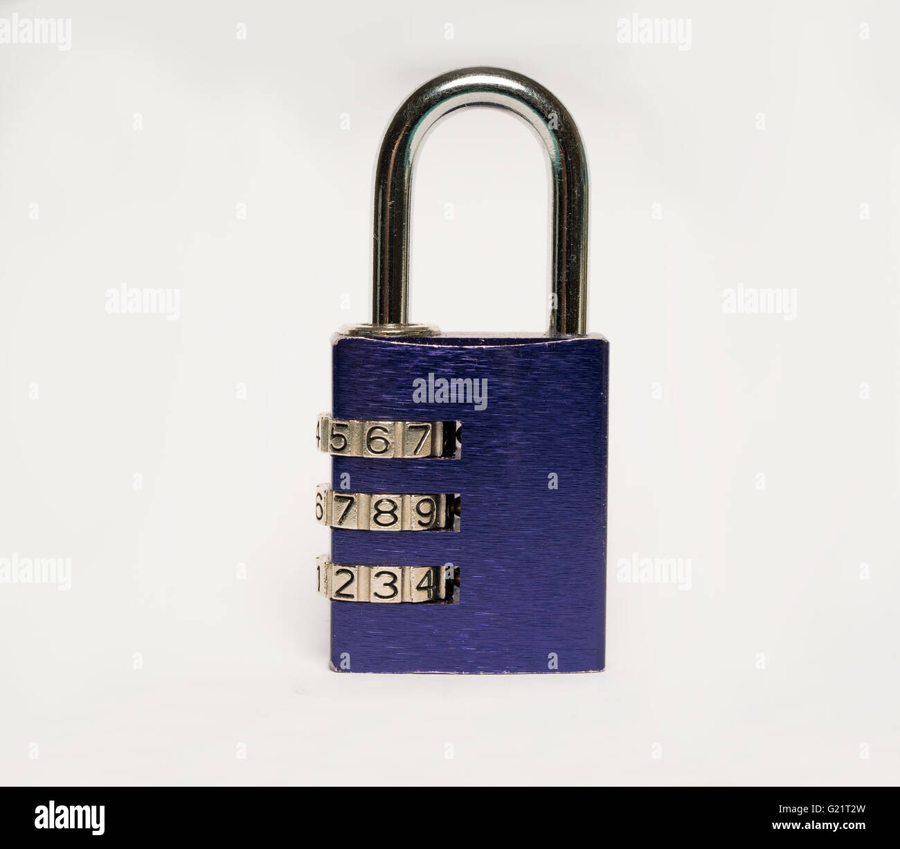 a purple padlock with code Stock Photo Alamy