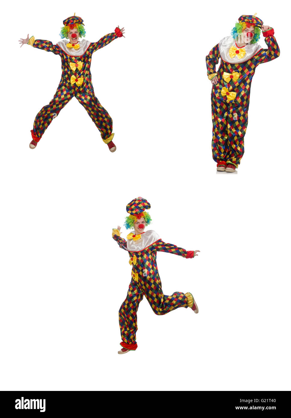 Set of clown photos isolated on white Stock Photo - Alamy