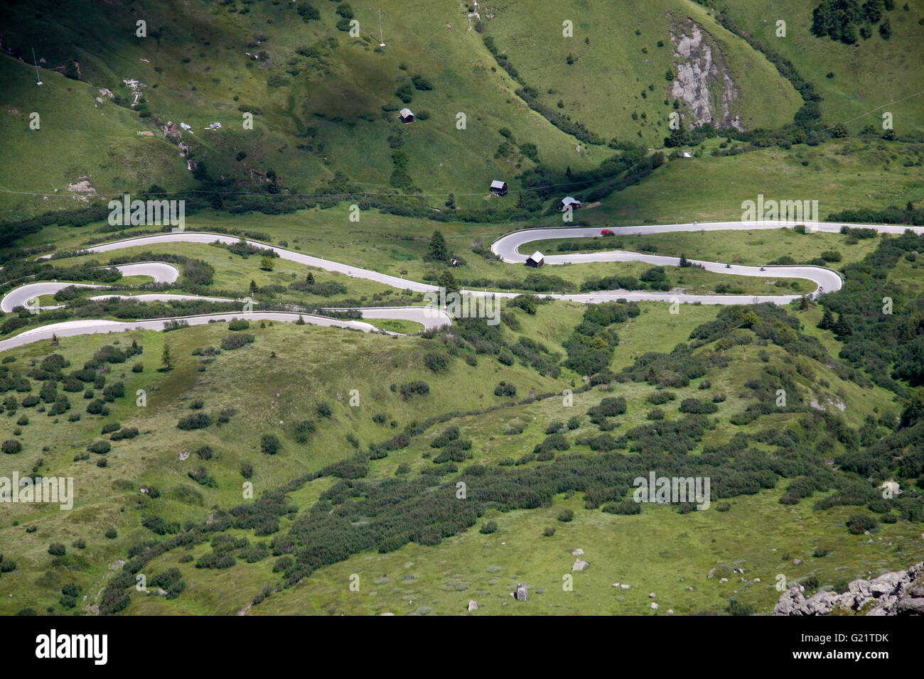 Passo Pordoi, Dolomiten, Italien. Stock Photo