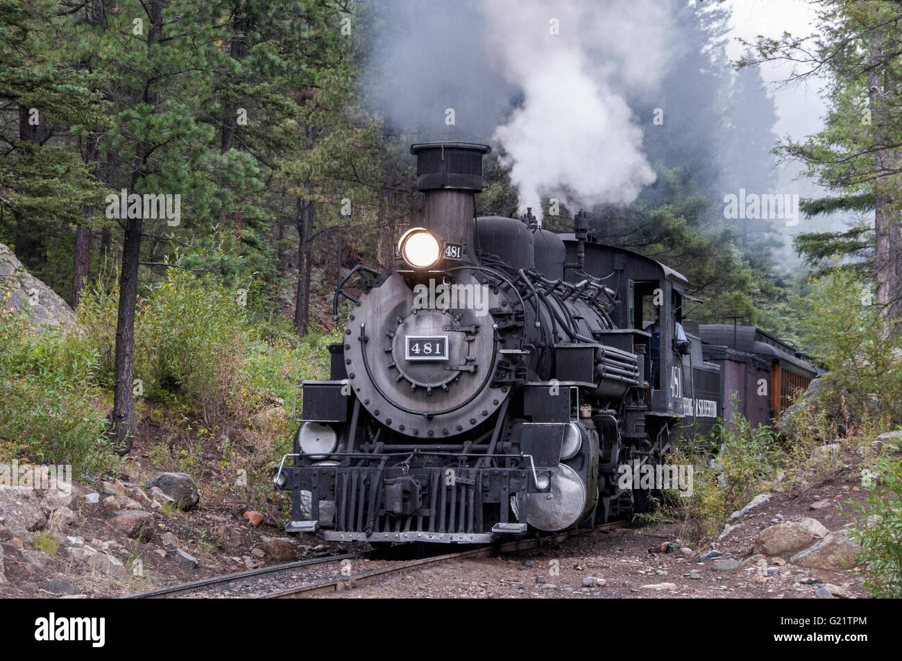 Locomotive 481, Durango & Silverton Narrow Gauge Railroad, Needleton ...