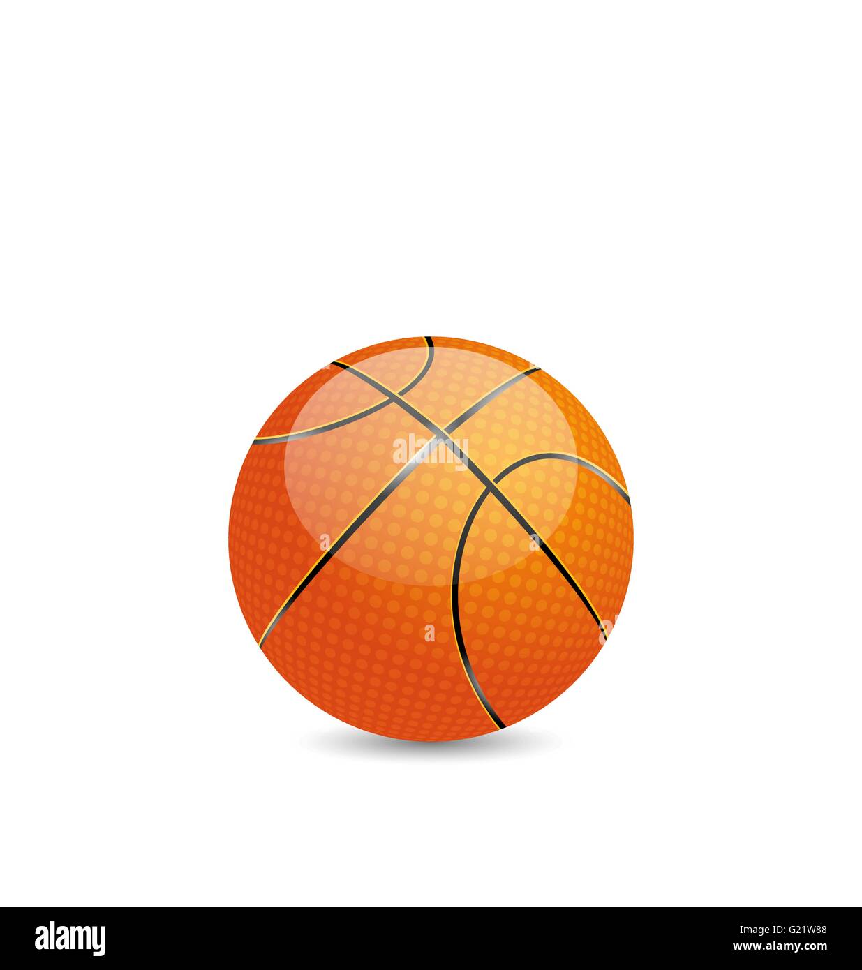 Basketball Ball Isolated on White Background Stock Vector Image & Art ...
