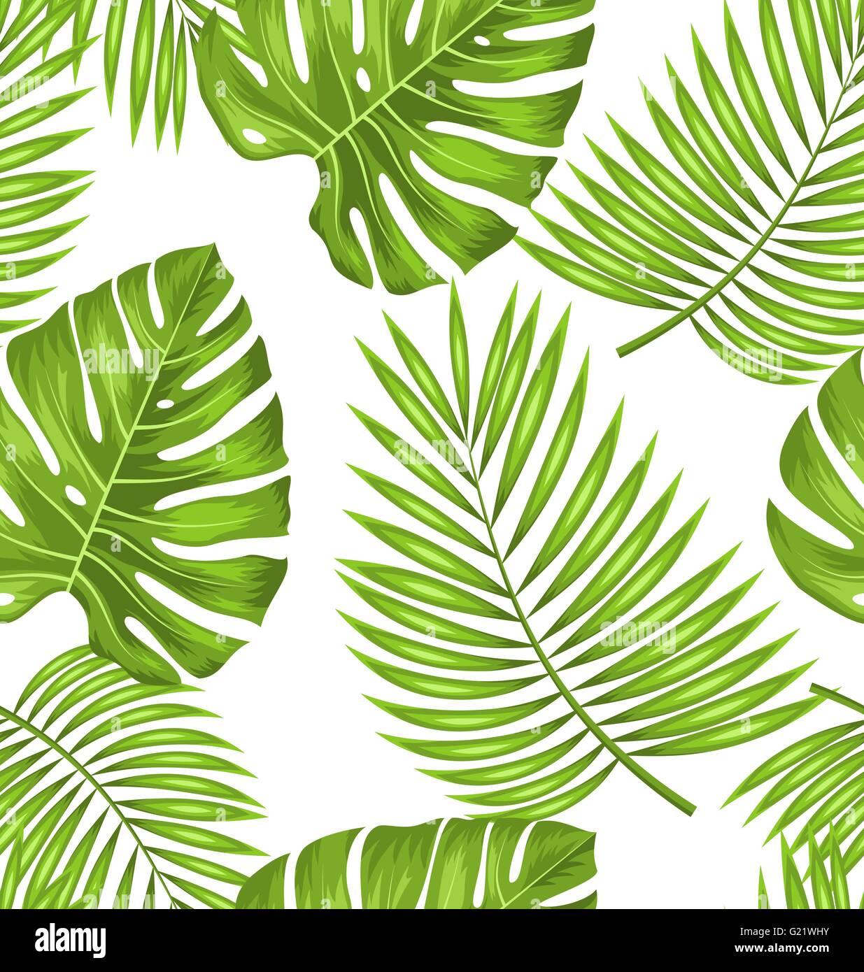 Seamless Wallpaper With Green Tropical Leaves For Fabric Swatch Stock Vector Image Art Alamy Seamless Wallpaper With Green Tropical Leaves For Fabric Swatch Stock Vector Image Art Alamy