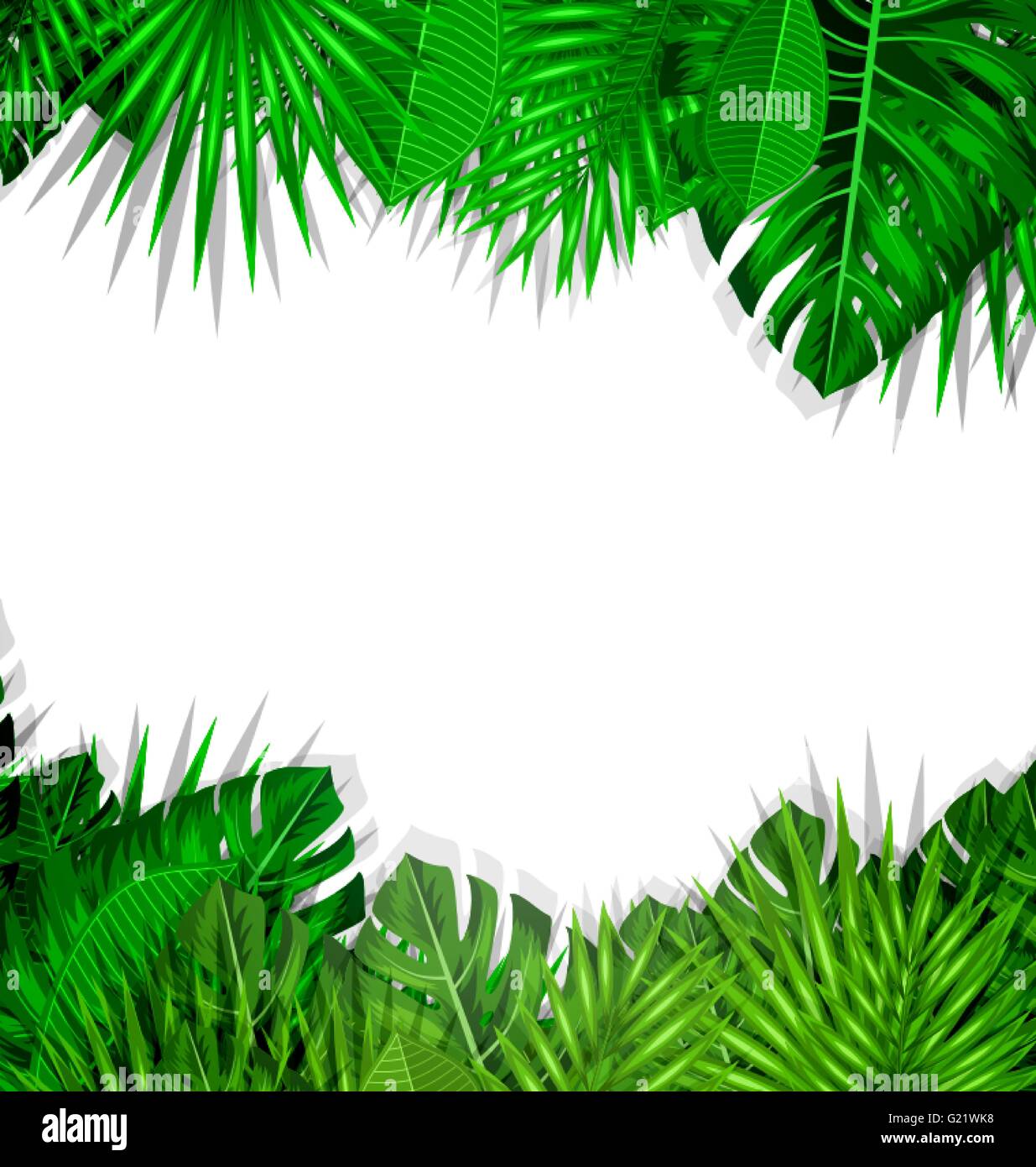 Frame Tropical Leaves Summer Background Stock Vector Image & Art - Alamy