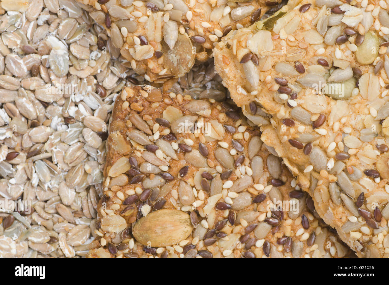 healthy cereal bars with seeds Stock Photo Alamy