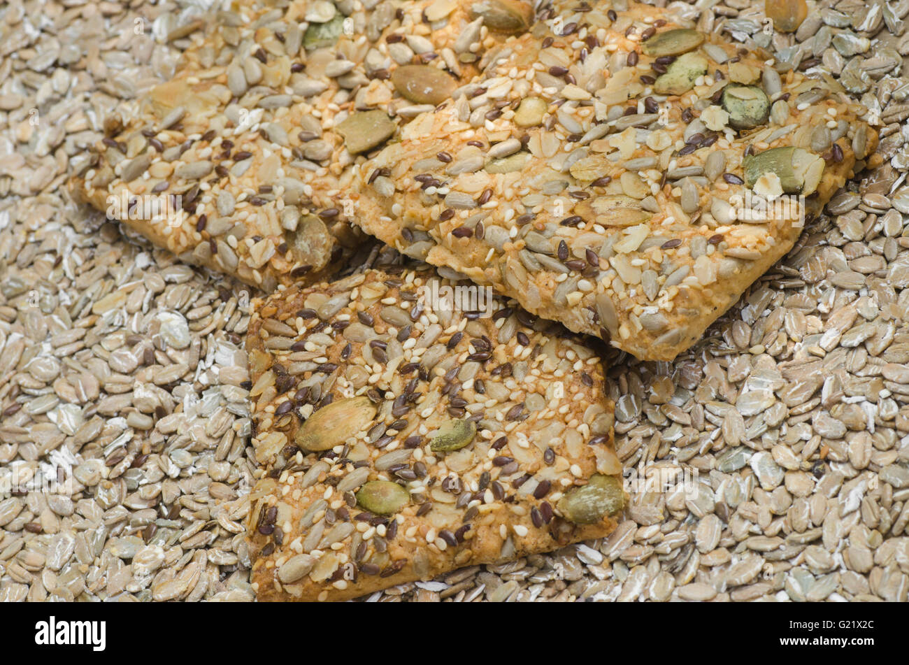 healthy cereal bars with seeds Stock Photo Alamy