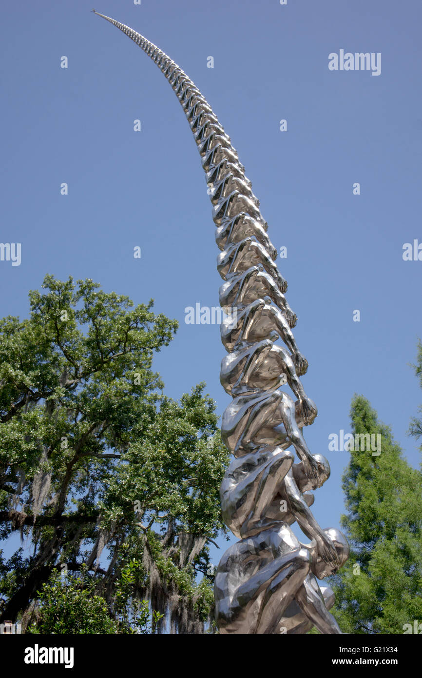 Infinity-man sculpture in New Orleans' City Park Besthoff sculpture garden. Stock Photo