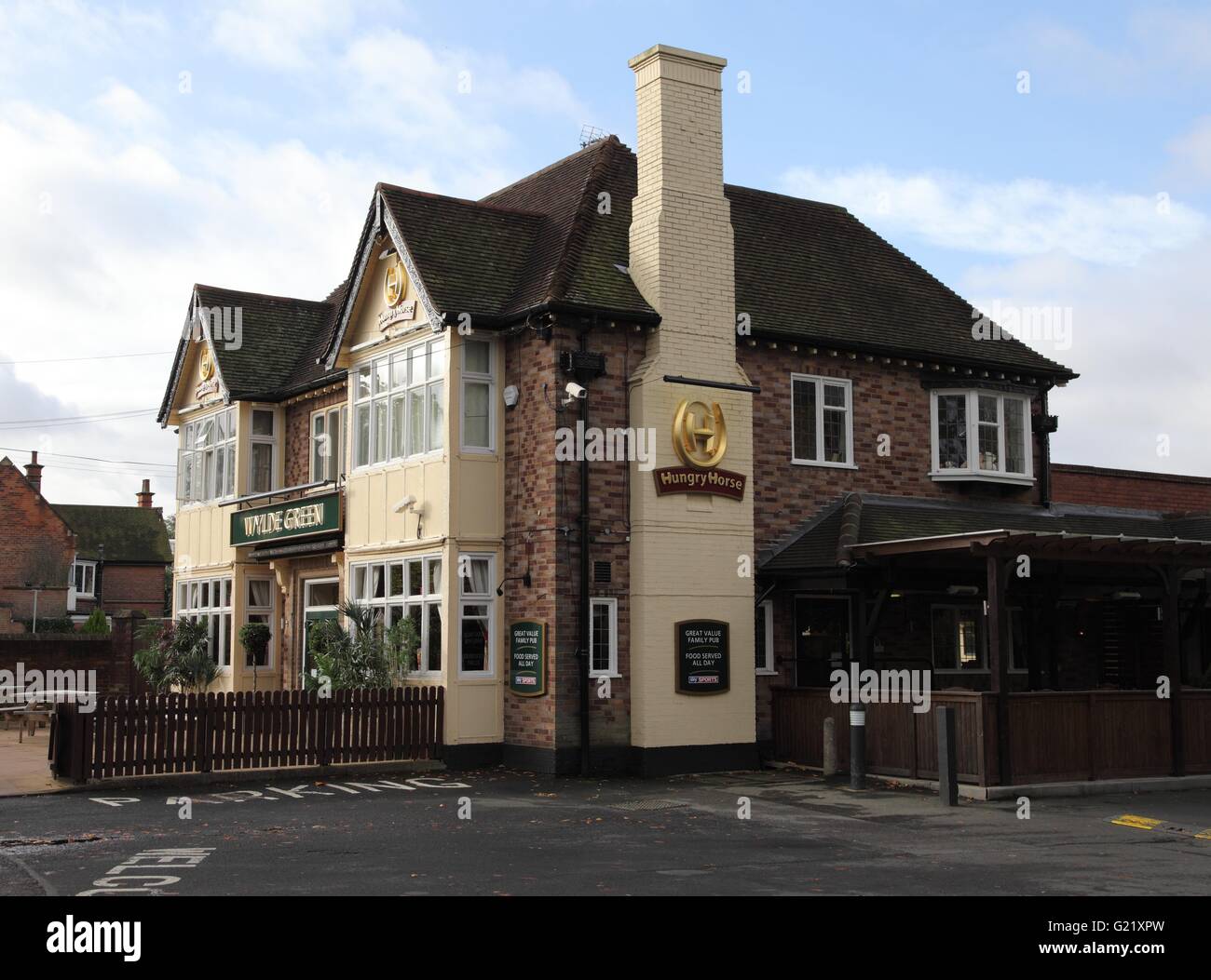 The Wylde Green pub, in Sutton Coldfield, a Hungry Horse inn Stock